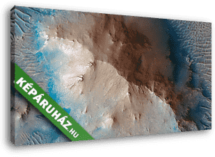 Becsapódási kráter közepének kiemelkedése, Mars felszín - vászonkép 3D látványterv
