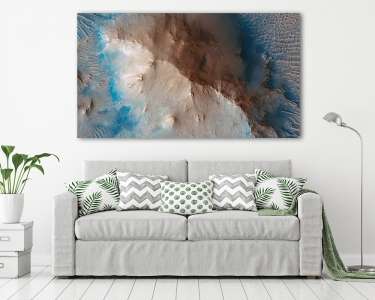 Becsapódási kráter közepének kiemelkedése, Mars felszín (vászonkép) - vászonkép, falikép otthonra és irodába