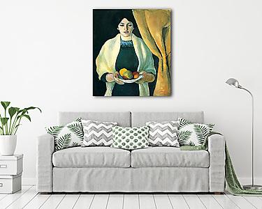 Macke feleségének portréja, almákkal (vászonkép) - vászonkép, falikép otthonra és irodába