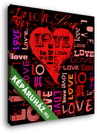 Love - Feliratos kép - vászonkép 3D látványterv