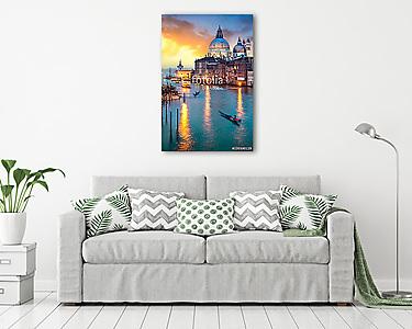 Napnyugta a Velencei Gran Canalban (vászonkép) - vászonkép, falikép otthonra és irodába