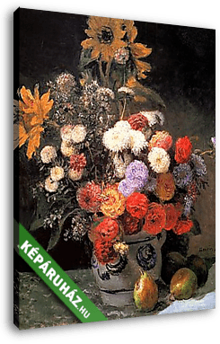 Virágok a vázában - vászonkép 3D látványterv