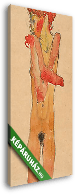 Női akt karba tett kézzel (1910) - vászonkép 3D látványterv