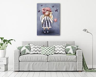 Kis angyal lány (vászonkép) - vászonkép, falikép otthonra és irodába