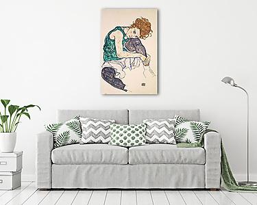 Ülő nő felhúzott lábbal (Adele Herms) (vászonkép) - vászonkép, falikép otthonra és irodába