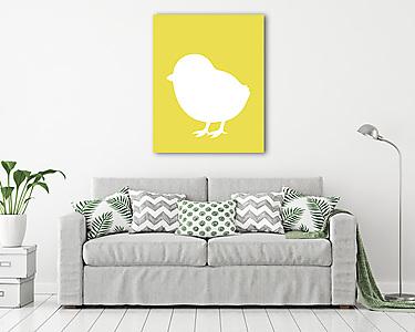 DIY - Húsvéti kiscsibe, sárga háttérrel (vászonkép) - vászonkép, falikép otthonra és irodába