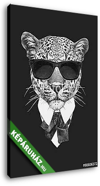 Portrait of Leopard in suit. Vector isolated elements. - vászonkép 3D látványterv
