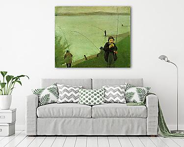 Horgászok a Rajnán (vászonkép) - vászonkép, falikép otthonra és irodába