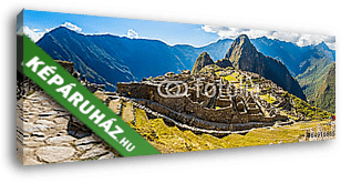 A titokzatos város panoráma - Machu Picchu, Peru, Dél-Amerika - vászonkép 3D látványterv
