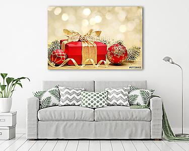 Dekorált karácsonyi ajándékok (vászonkép) - vászonkép, falikép otthonra és irodába