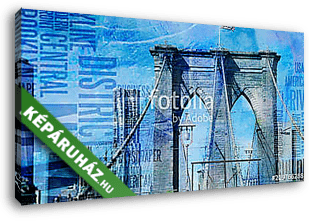NY Brooklyn Bridge - vászonkép 3D látványterv