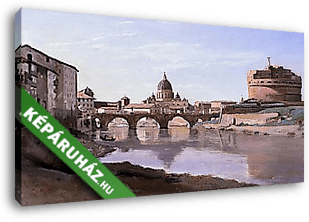 Róma, az Angyalvár és a Ponte Sant’Angelo - vászonkép 3D látványterv