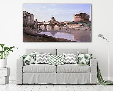 Róma, az Angyalvár és a Ponte Sant’Angelo (vászonkép) - vászonkép, falikép otthonra és irodába