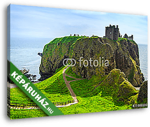 Dunnottar skót középkori erőd vagy kastély. Highlands of Sco - vászonkép 3D látványterv