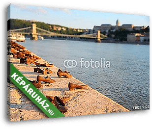 Cipők a Duna-parton (Budapest) - vászonkép 3D látványterv
