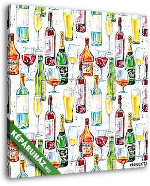 Alkoholos italok kollázsa - vászonkép 3D látványterv