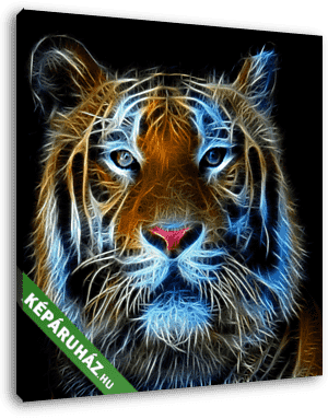 Digitális illusztráció egy bengáli tigrisről - vászonkép 3D látványterv