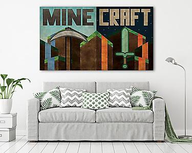 Minecraft - videójáték téma (vászonkép) - vászonkép, falikép otthonra és irodába