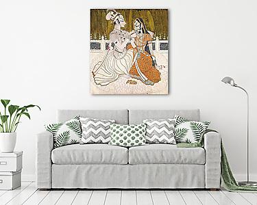 Krishna és Radha (vászonkép) - vászonkép, falikép otthonra és irodába