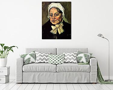 Öreg hölgy fehér fejkötővel (vászonkép) - vászonkép, falikép otthonra és irodába