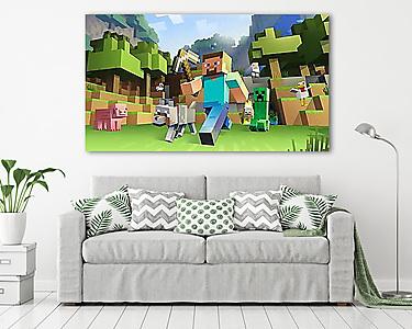 Minecraft - Walk videójáték téma (vászonkép) - vászonkép, falikép otthonra és irodába