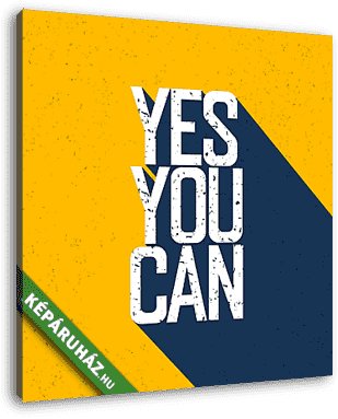 Yes You Can - árnyékolt betűvel - vászonkép 3D látványterv