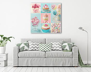 Pasztellszínű édességek (vászonkép) - vászonkép, falikép otthonra és irodába