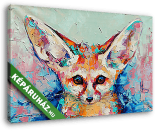 Sarki róka hatalmas fülekkel - vászonkép 3D látványterv