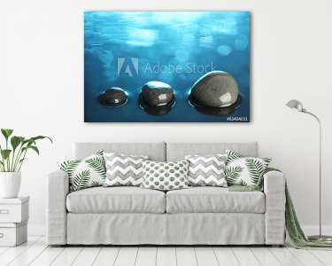 Kövek a vízben (vászonkép) - vászonkép, falikép otthonra és irodába