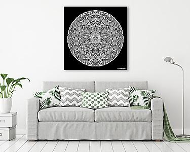 Mandala beautiful round pattern. (vászonkép) - vászonkép, falikép otthonra és irodába
