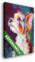 Kiskutya portréja - vászonkép 3D látványterv