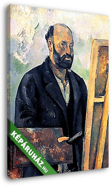 Cézanne önarckép, festőpalettával a kézben - vászonkép 3D látványterv