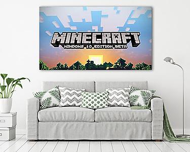 Minecraft - Sunrise videójáték téma (vászonkép) - vászonkép, falikép otthonra és irodába