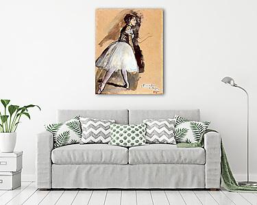 Balett-táncosnő alapállásban (vászonkép) - vászonkép, falikép otthonra és irodába