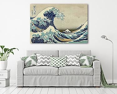Nagy hullám Kanagavánál (átdolgozás) (vászonkép) - vászonkép, falikép otthonra és irodába