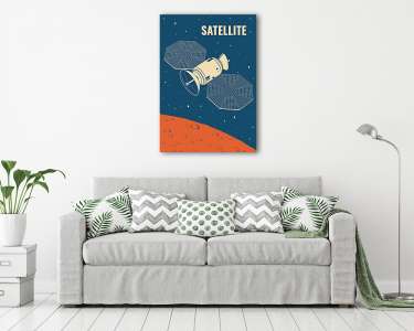 Műhold az űrben (vászonkép) - vászonkép, falikép otthonra és irodába