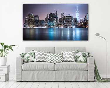 New York Skyline Manhattan (vászonkép) - vászonkép, falikép otthonra és irodába
