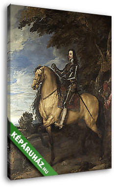 I. Károly angol király lovas portréja - vászonkép 3D látványterv