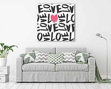 Love Seamless Pattern (vászonkép) - vászonkép, falikép otthonra és irodába