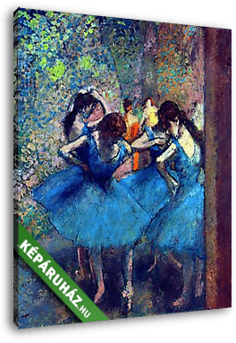 Balett- táncosnők kék ruhában - vászonkép 3D látványterv