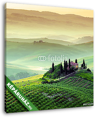 Podere in Toscana, olasz táj - vászonkép 3D látványterv