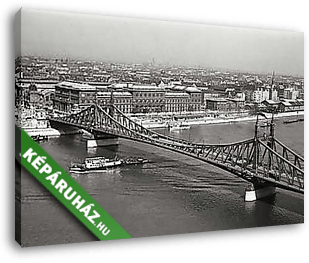 A Szabadság (Ferenc József) híd a Gellérthegyről nézve (1939) - vászonkép 3D látványterv