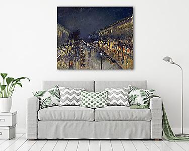 A Montmartre sugárút este (vászonkép) - vászonkép, falikép otthonra és irodába
