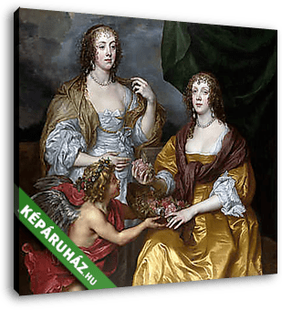 Lady Elizabeth és testvérének portréja - vászonkép 3D látványterv