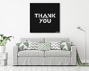Thank You - Fekete-fehér (vászonkép) - vászonkép, falikép otthonra és irodába