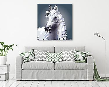 vektoros illusztrációja egy ló fejét (vászonkép) - vászonkép, falikép otthonra és irodába