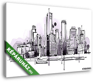City Skyline - vászonkép 3D látványterv