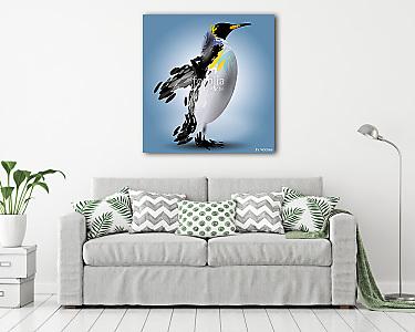 vektoros illusztrációja egy pingvin (vászonkép) - vászonkép, falikép otthonra és irodába