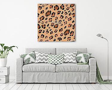 Leopard spots. Watercolor seamless pattern 10. Animal fur (vászonkép) - vászonkép, falikép otthonra és irodába