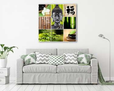 buddha bambusz zen (vászonkép) - vászonkép, falikép otthonra és irodába